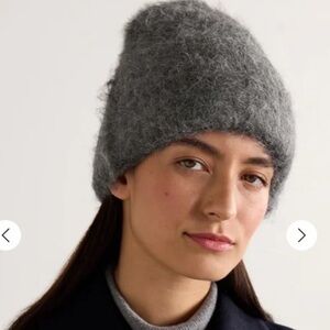 Wol Hide Alpaca  Beanie dark grey. Very warm and thick new W/o tags like Toteme